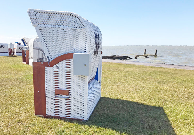 Strandkorb mit Safybox